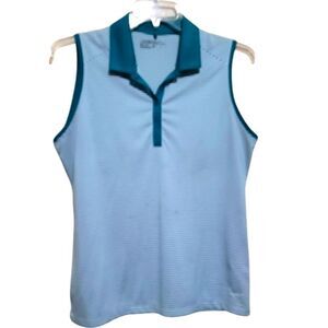 Nike Golf Women's Sleeveless Green and White Stripe Shirt Size XLarge
